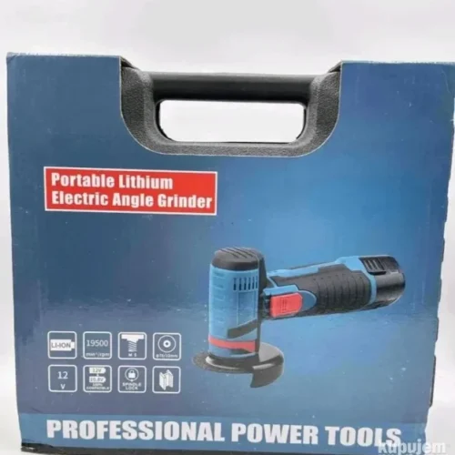 Slika prikazuje prenosnu ugaonu brusilicu od 76mm, spremnu za rad sa dijamantskom reznom pločom.