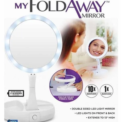 Sklopivo Ogledalo MyFoldAway | LED Rasveta, Zoom 10x